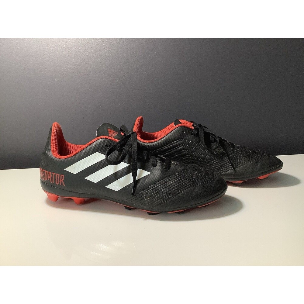 Adidas Youth Size US 4.5 UK 4 FR 36 2/3 Predator Soccer Cleats Black Red White